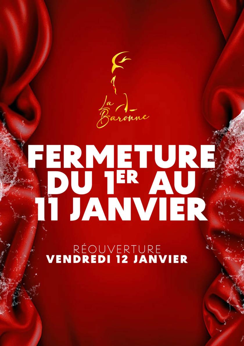 Évènements le 2 janvier 2024 La Baronne Club Libertin sur Cannes